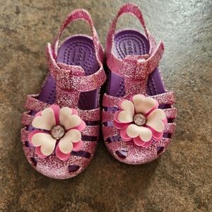 Crocs Toddler size 7 Purple Sparkle